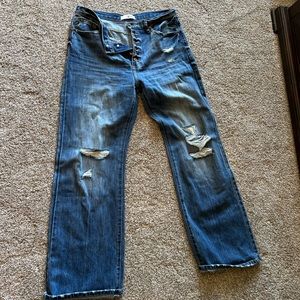 Size 13 jeans. Very distressed. Pet free home.